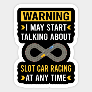 Warning Slot Car Racing Cars Slotcar Slotcars Sticker